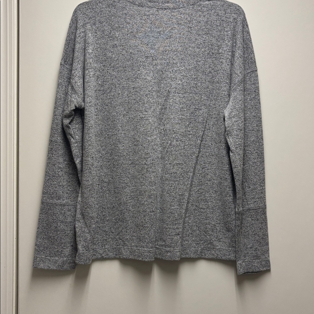 Rails Gray Lace-Up Knit Top Size Medium - Picture 2 of 7